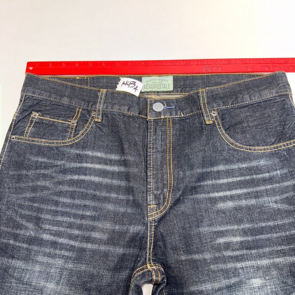 NWOT Men's Aeropostale ESSEX Straight Leg Jeans 36 34 Dark Blue New Without Tags - Picture 5 of 15